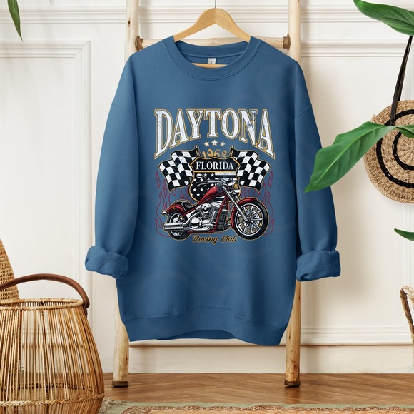 Daytona Florida Bike Week Graphic Crewneck Sweatshirt - Picture 6 of 10